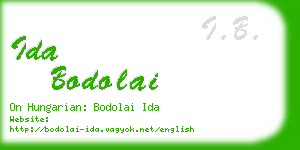 ida bodolai business card